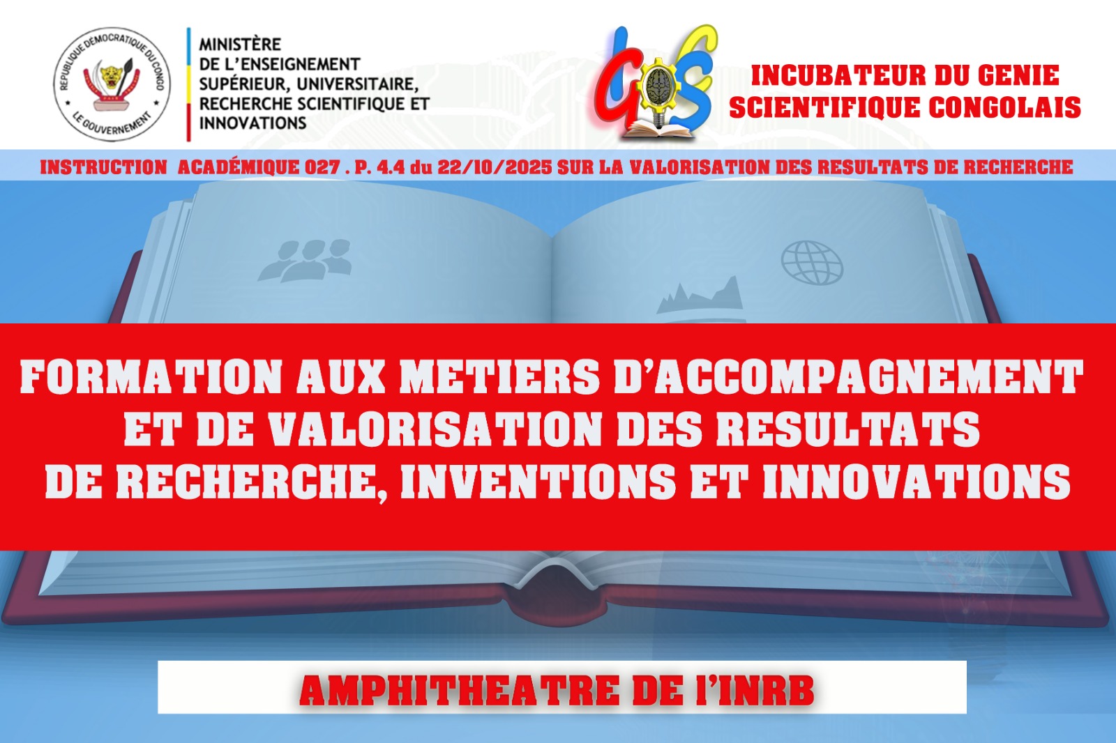 Programme de formation aux métiers de la valorisation des résultats de recherche, des inventions et des innovations en République Démocratique du Congo (RDC)